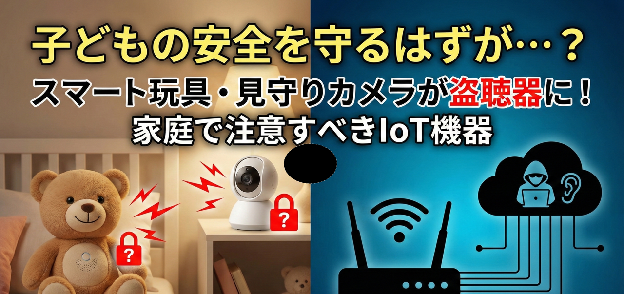 スマート玩具や見守りカメラのイメージ
